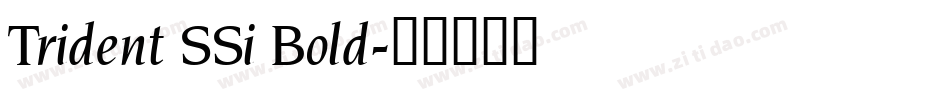 Trident SSi Bold字体转换